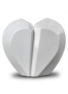 Ceramic cremation ashes urn 'Broken heart'