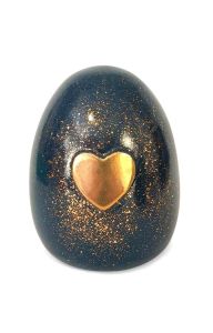 Handmade infant cremation urn 'Golden heart'