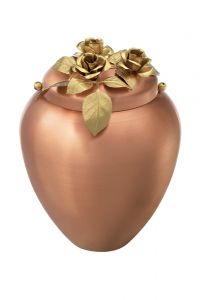 Brass funeral urn cremation ashes