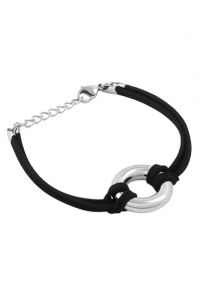 Cremation ashes holder leather bracelet 'Circle'