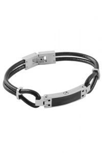 Cremation ashes holder leather bracelet