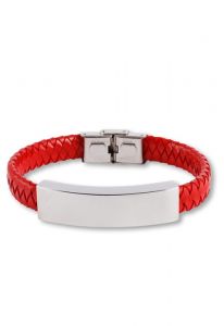 Calfskin ashes bracelet (925 sterling silver)