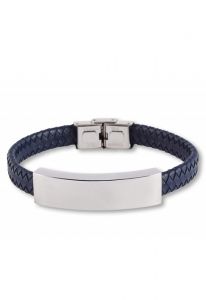 Calfskin ashes bracelet (925 sterling silver)