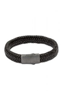 Calfskin ashes bracelet (925 sterling silver)