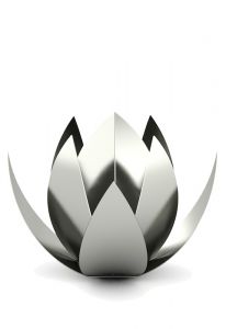 Stainless steel keepsake urn 'Lotus'