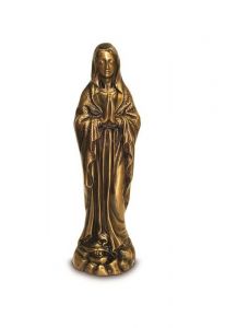 Memorial Statue of Mary with Folded Hands in Bronze