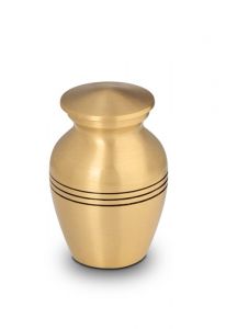 Brass keepsake urn stripes