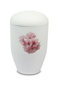 Metal cremation urn for ashes - Cherry blossom