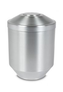 Cremation urn made from steel grey