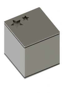 Stainless steel keepsake cube