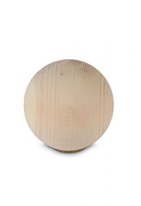 Keepsake urn for ashes 'Sfera' natural pine