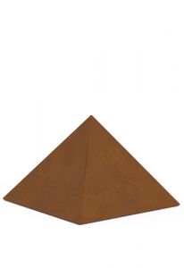 Corten steel adult cremation urn 'Pyramid'