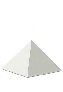 Stainless steel pyramid funeral urn