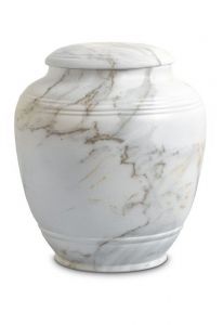 Porcelain cremation urn for ashes 'Classica' | Arabian Carrara marble