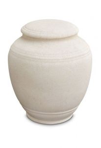 Porcelain cremation urn for ashes 'Classica' - Beige
