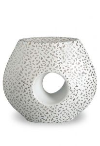 Porcelain cremation urn 'Platinum'