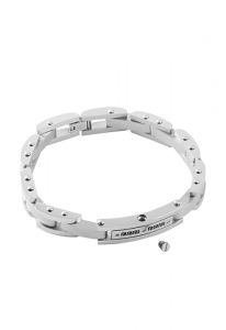 Cremation ash bracelet with 3 zirconia stones