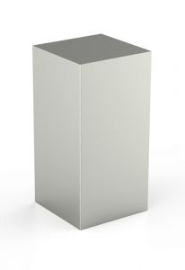 Stainless steel funeral urn 'Block'