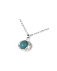 925 Silver Cremation Pendant for Ashes with Amazonite stone (light green)