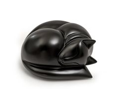 Cat Urn ‘Sleeping Cat’ Black