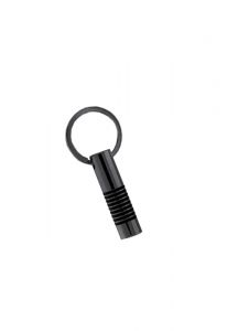 Keychain Cremation Ashes Urn Pendant 'Cylinder' black