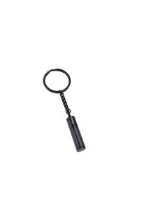 Keychain Cremation Ashes Urn Pendant 'Tube' black