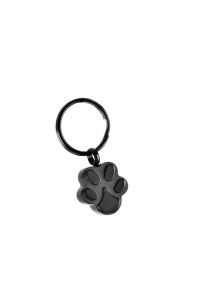 Keychain Cremation Ashes Urn Pendant 'Pawprint' black