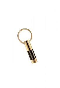 Keychain Cremation Ashes Urn Pendant 'Cylinder' gilded gold