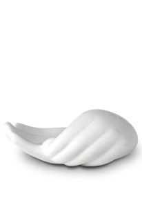 Small art urn 'Hand' white from porcelain