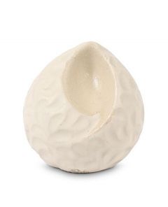 White Ceramic Teardrop Keepsake Urn 'Ohm' – Handmade