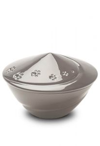 Pet cremation ashes urn with paw prints