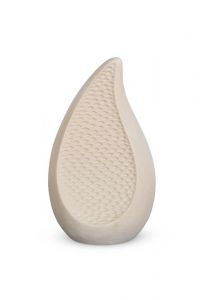 Wooden Urn for Ashes Drop - natural lime
