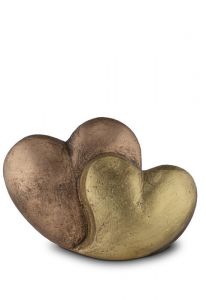 Consolation mini urn 'Connected hearts'