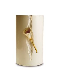 Ceramic funeral urn with calyx