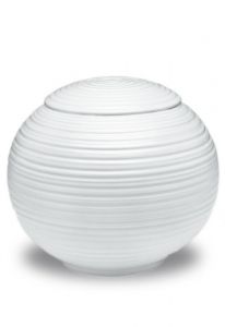 White funeral urn porcelain
