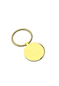 Keychain Cremation Ashes Urn Pendant 'Circle' gilded