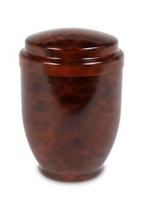 Brown coloured steel ashes urn
