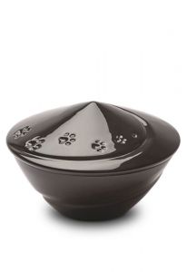 Pet cremation ashes urn with paw prints