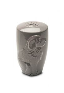 Pet cremation ashes urn 'Dog' with paw print