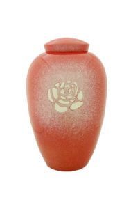 Ceramic urn with rose