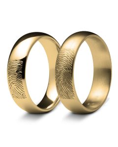 Fingerprint ring made of gold