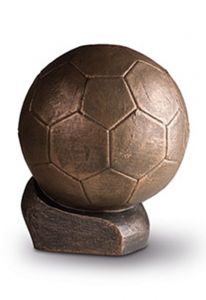 Ceramic designer urn 'Soccer ball'