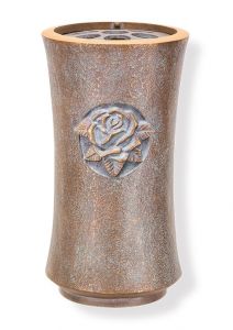 Memorial vase bronze with screws