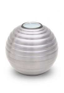 Tealight Aluminium Keepsake Cremation Urn 'Wave'