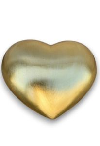 Wooden Urn for Ashes 'Heart of Gold'