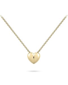 Yellow gold plated memorial necklace Heart made from silver