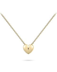 Yellow gold plated memorial necklace Heart made from silver | SALE