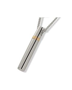 Ash jewel Silver (925) Tube with a golden washer