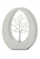 Stainless steel urn 'Oval tree'