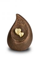 Ceramic funeral urn 'Hidden Love' (tealight)